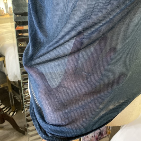 Sheer Helmut Lang Cowl neckline Top. Can be worn Off-Shoulder - Medium - Picture 8 of 11